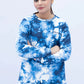 Women’s Blue Tie-Dye Regular Fit Sweatshirt