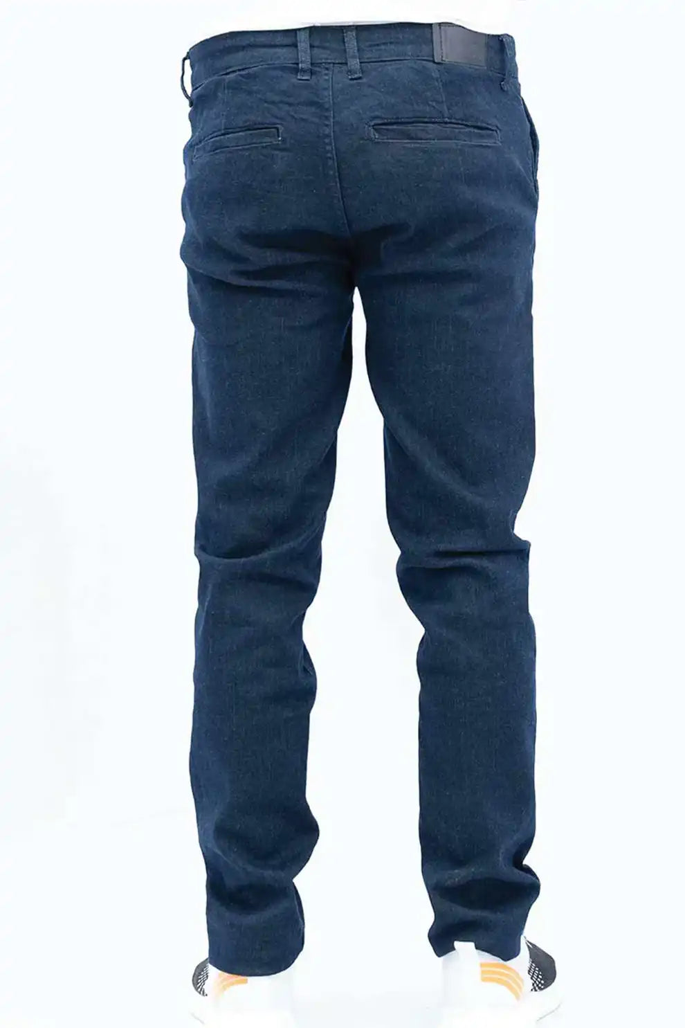 Blue denim chino pants