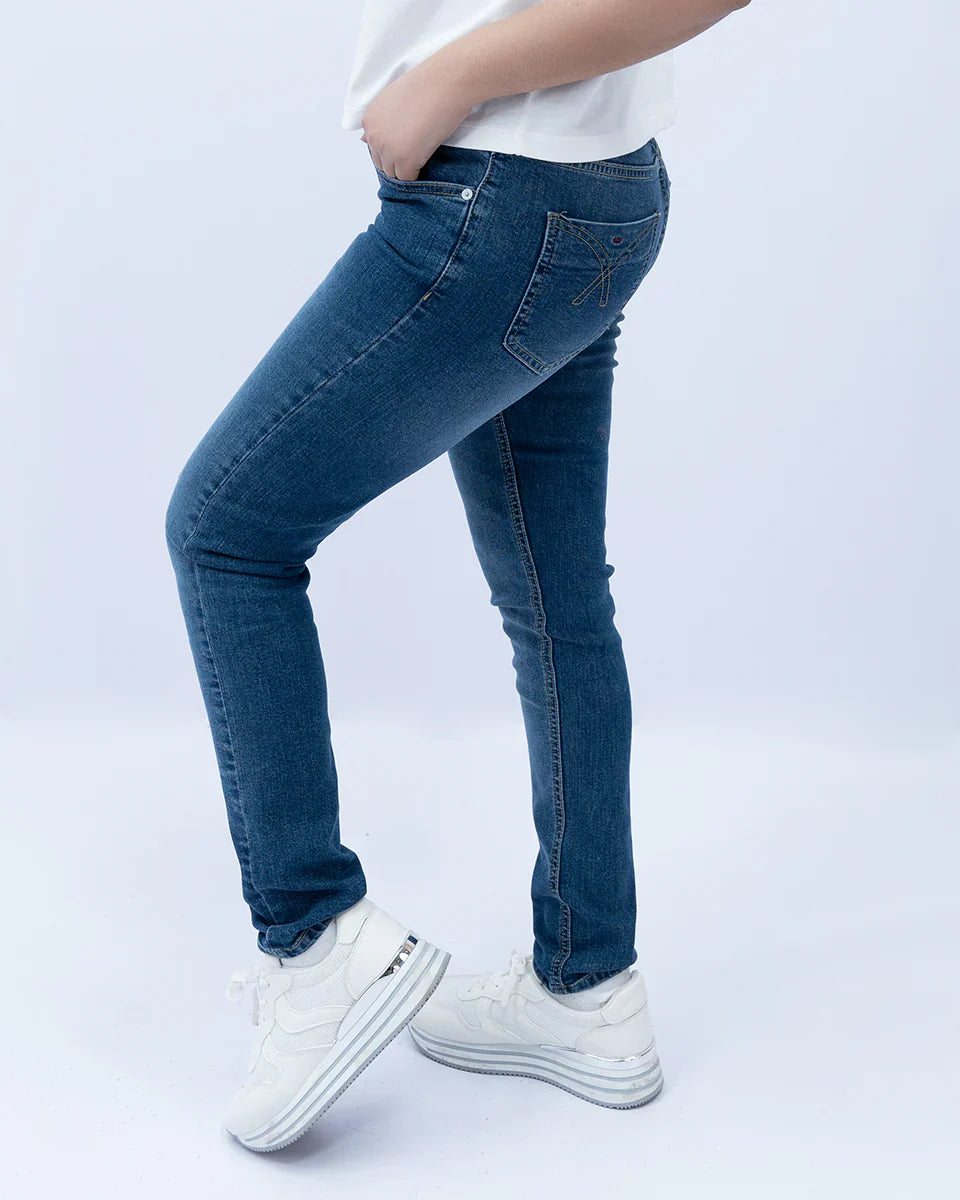 Blue slim fit denim jeans