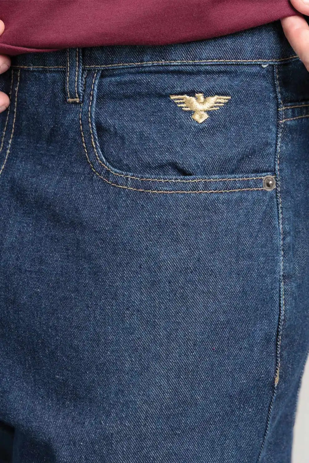 Close-up of blue jeans
