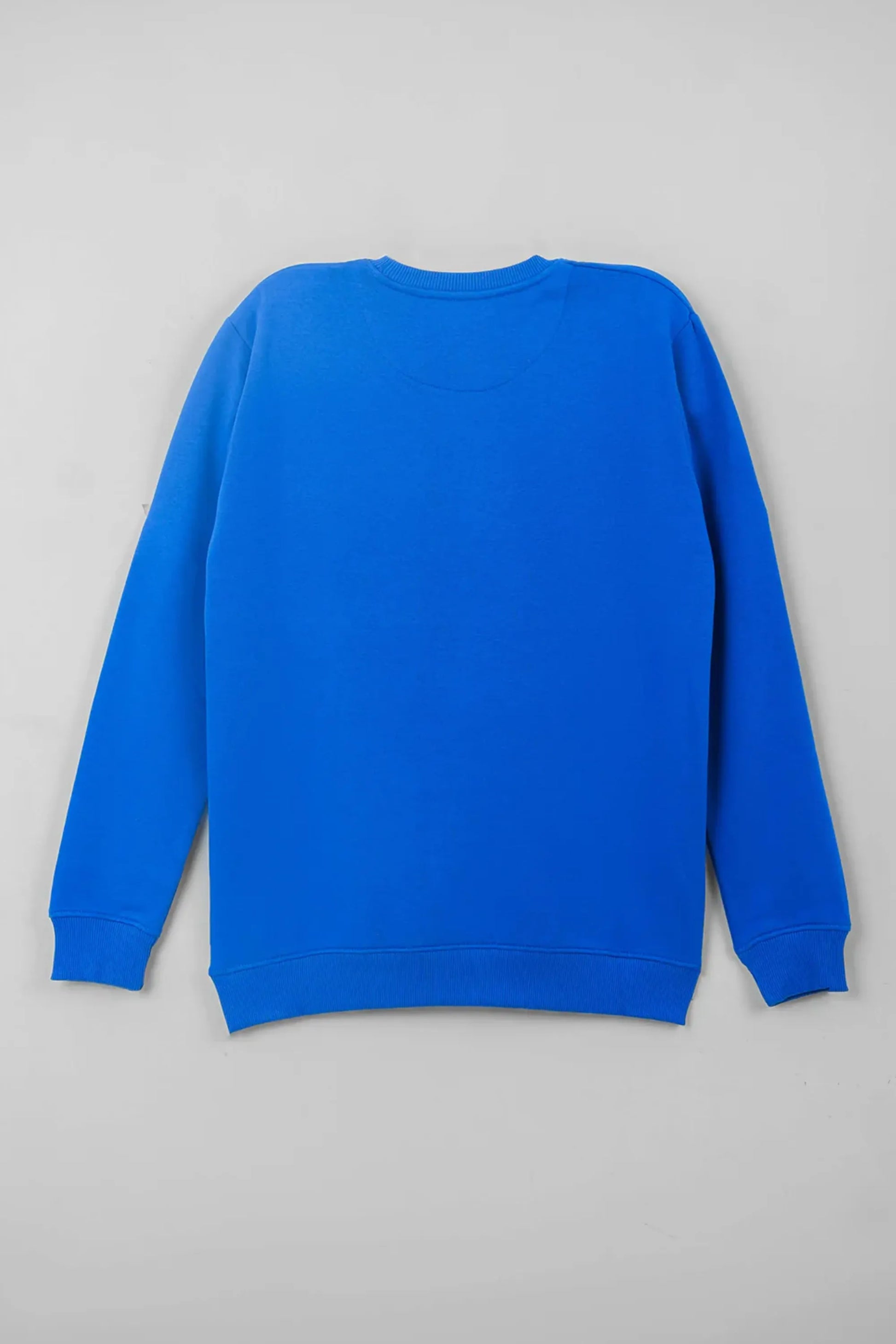 Blue sweatshirt on a gray background