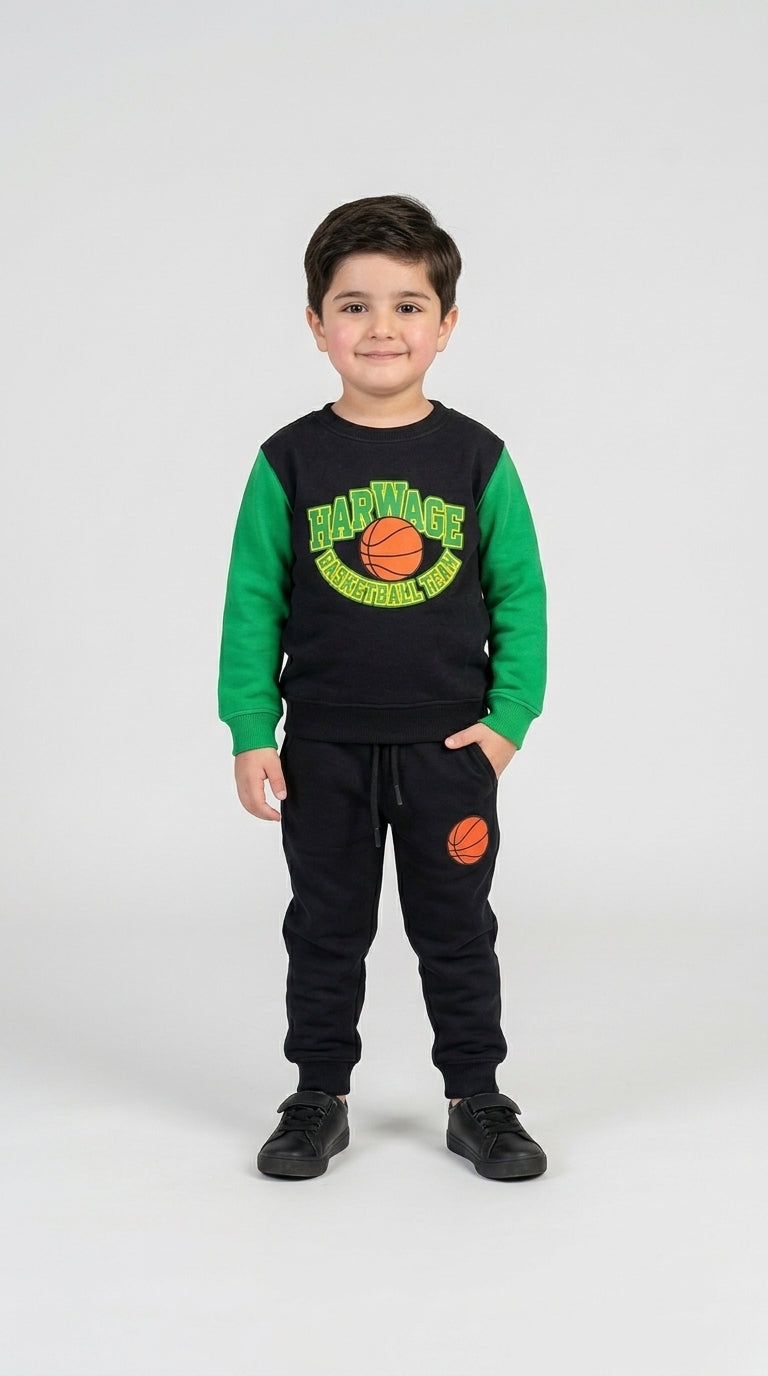 Boys' 2-Piece Basketball Graphic Sweatshirt & Jogger Set