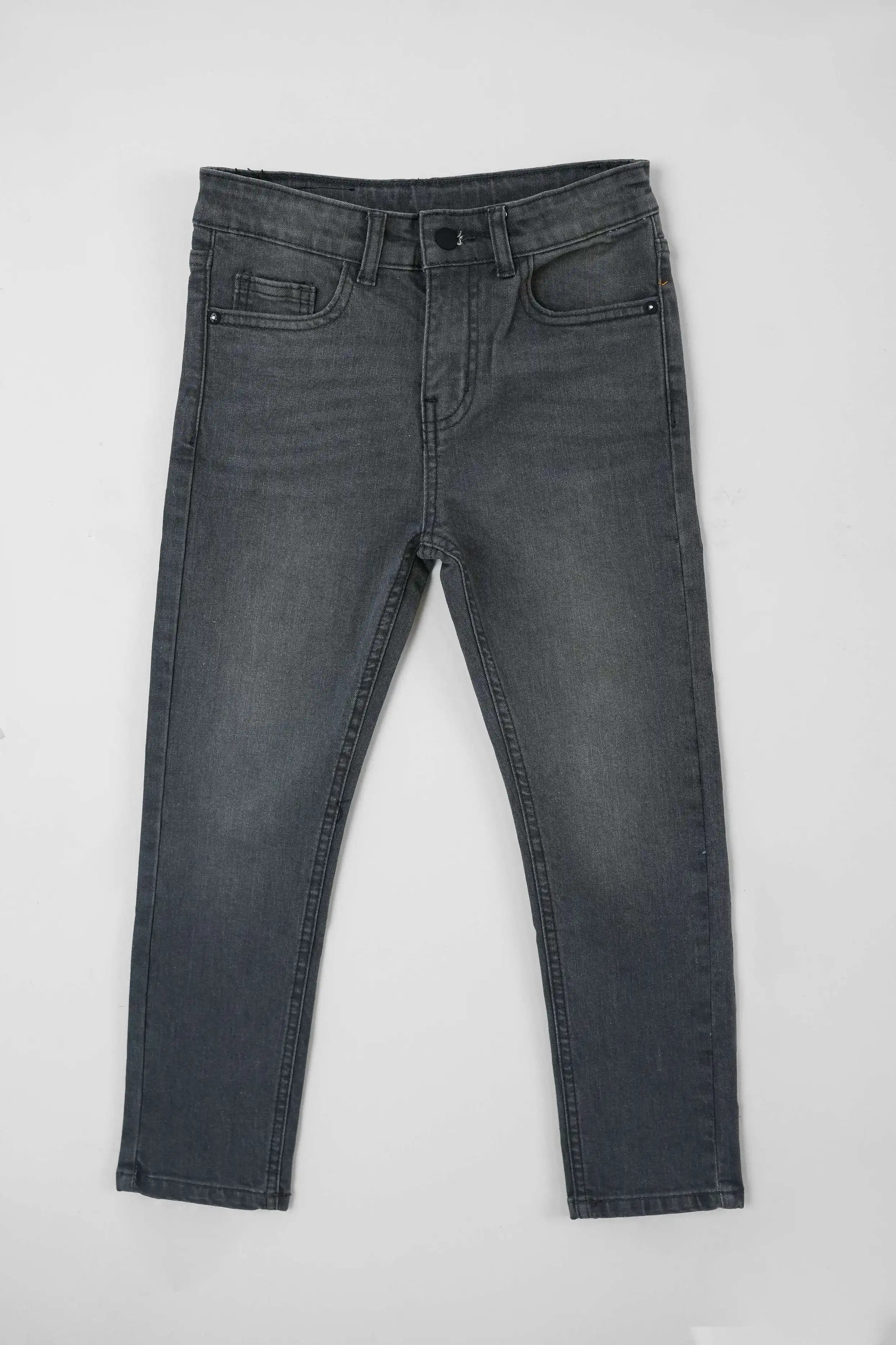 Boys’ Grey Straight Fit Denim Jeans