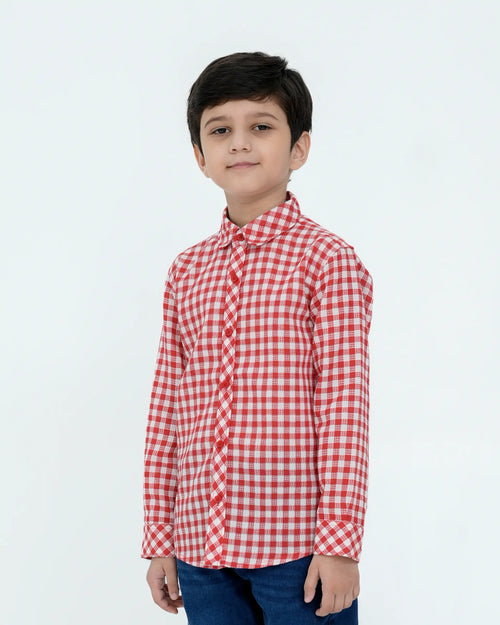 Boy’s Red Casual Shirt