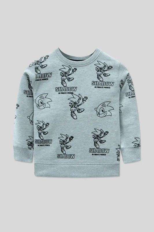 Boys’ Rotary Print Sweatshirt – Haider Grey