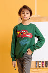 Boys’ Screen Print Sweatshirt in Evergreen
