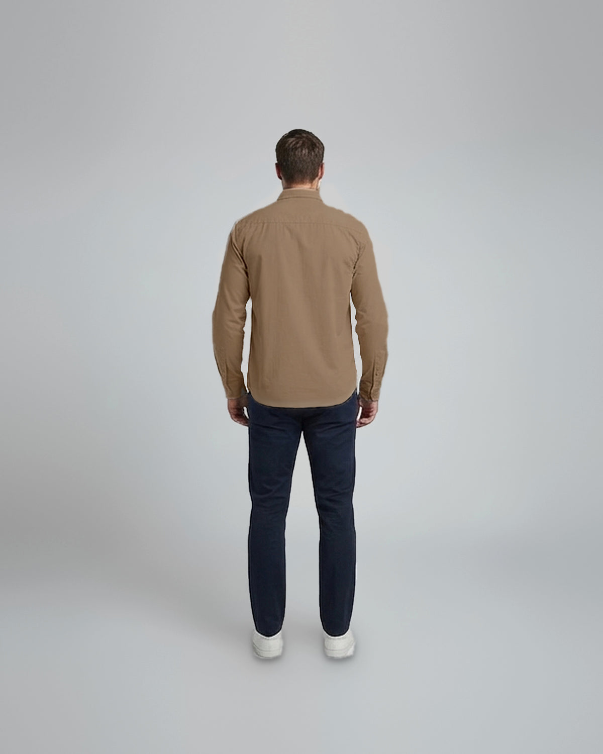 Men's Brown Tint Cotton-Lycra Shirt