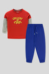 Little Boys’ Two-Piece Outfit -  Tomato Navy