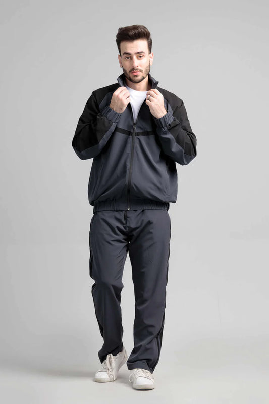 Men’s Charcoal Micro Stretch Activewear Tracksuit