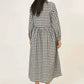 Checkered Woven Long Dress