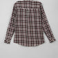 Checkered shirt back view with long sleeves