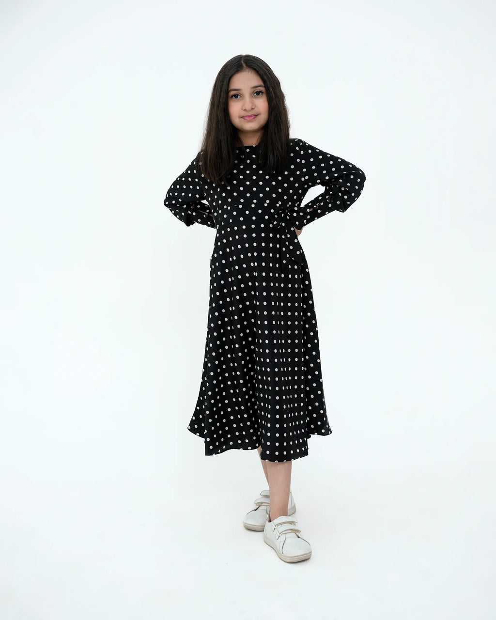 Classic Girls’ Black Maxi Dress