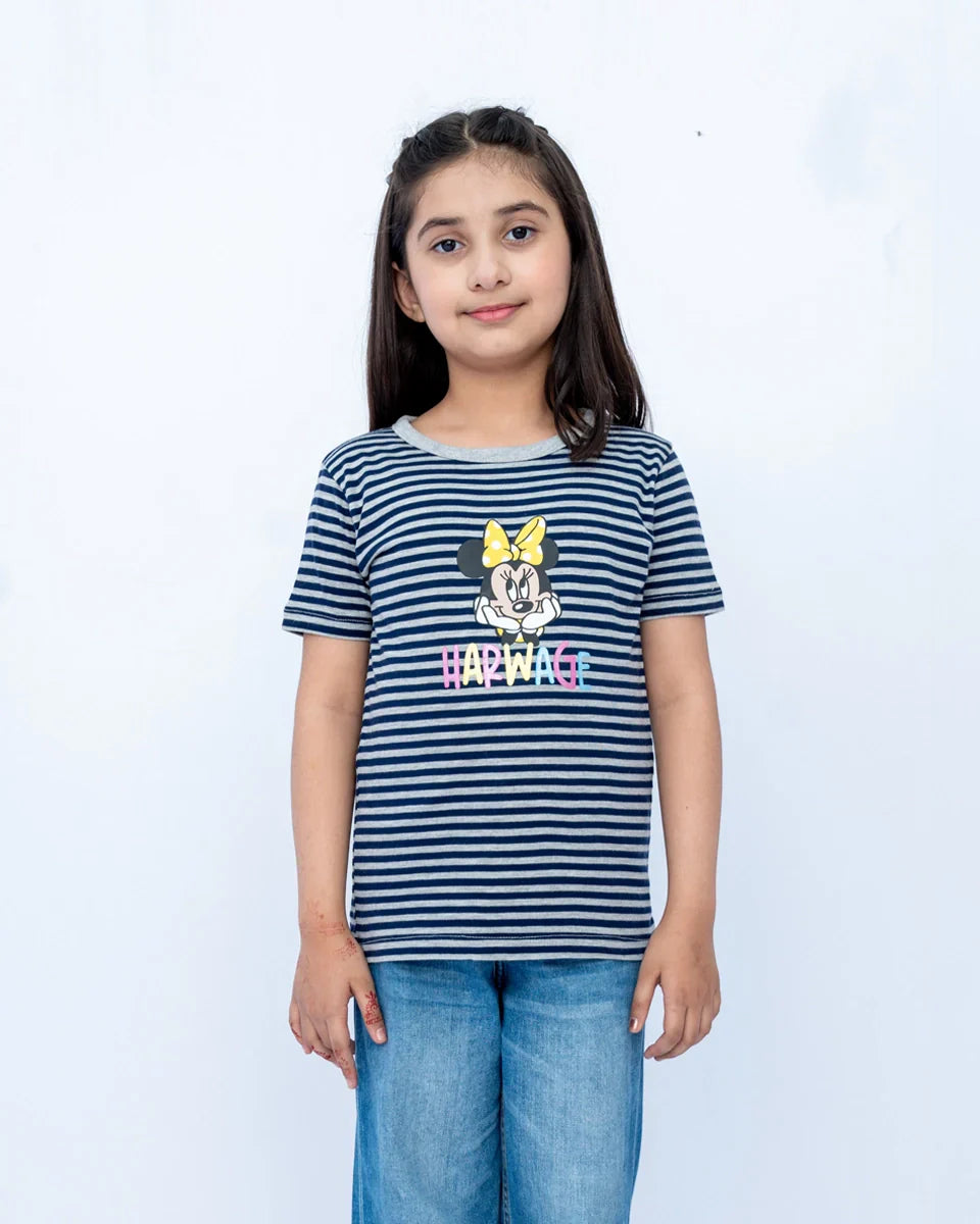 Classic Girls’ Navy Graphic Tee