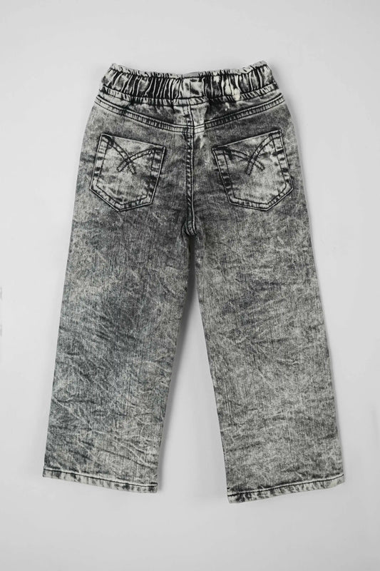 Girls’ Grey Straight Fit Denim Jeans