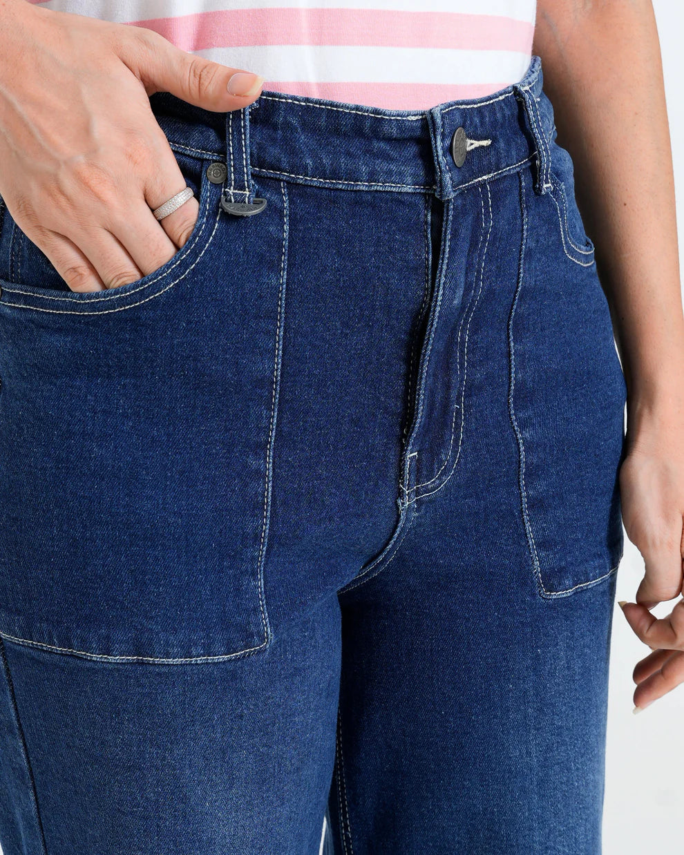 Close-up of blue jeans