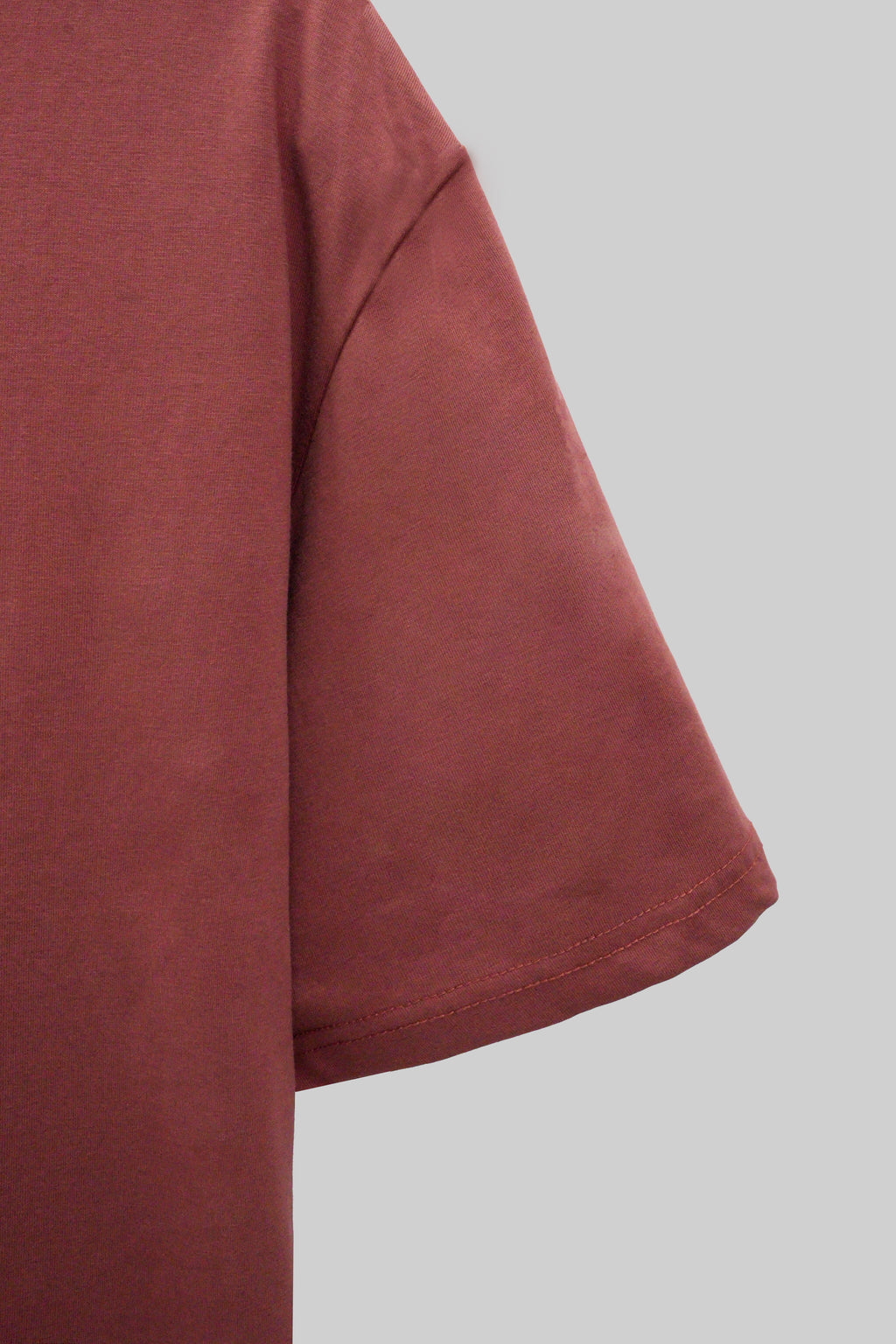 Round Neck Half Sleeves T-Shirt-Barn Red