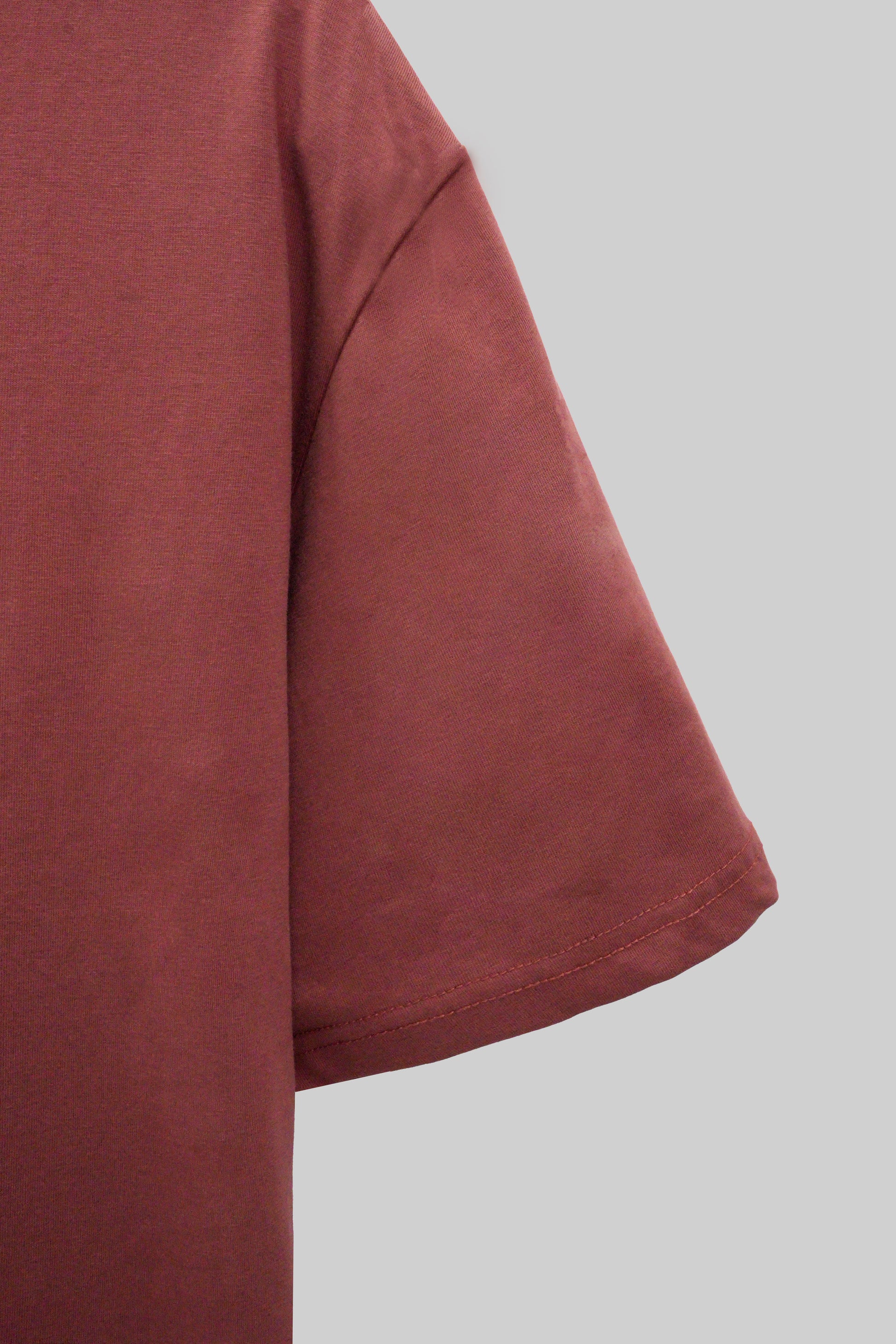 Round Neck Half Sleeves T-Shirt-Barn Red