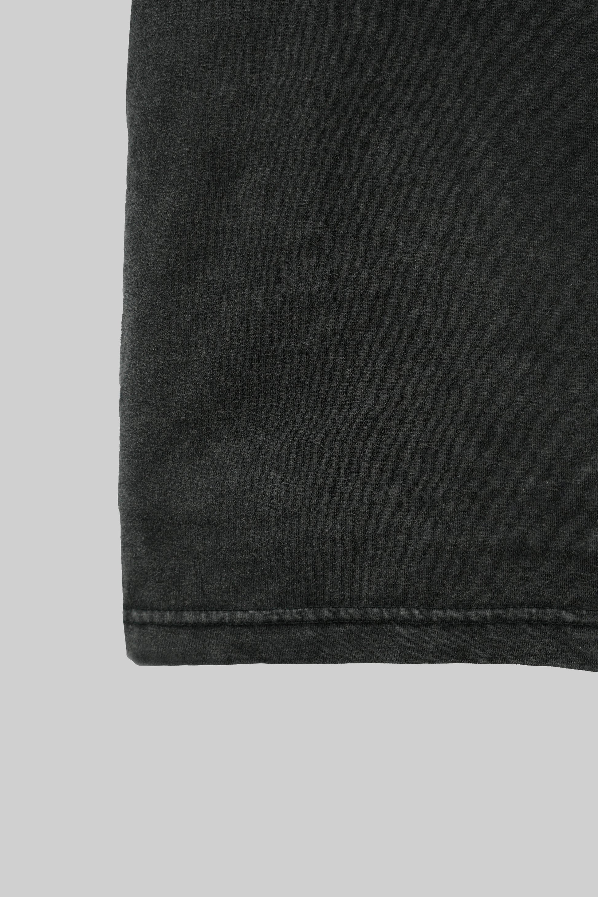Round Neck Half Sleeves T-Shirt- Acid Wash