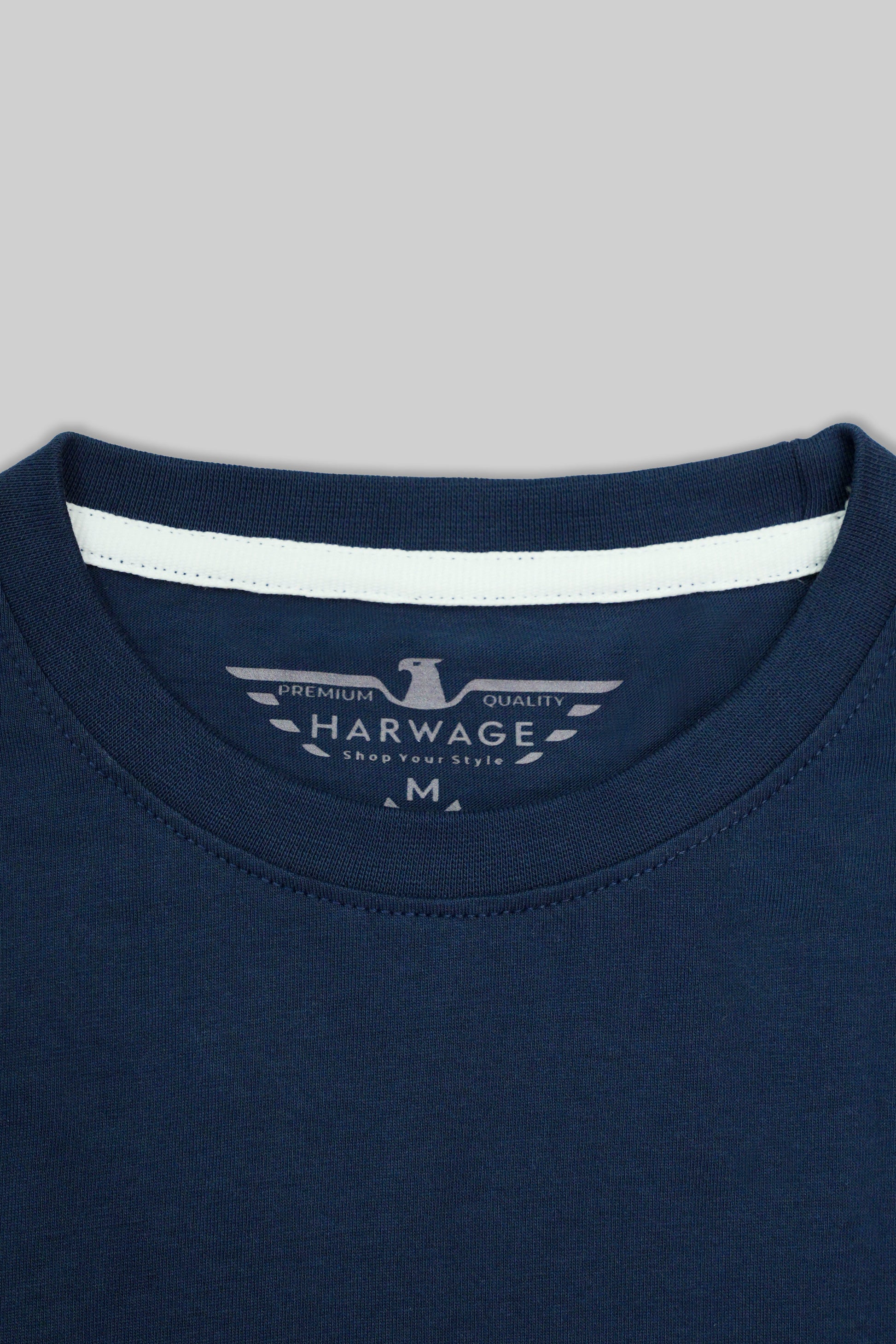 Premium Dress Blue Round Neck T-Shirt