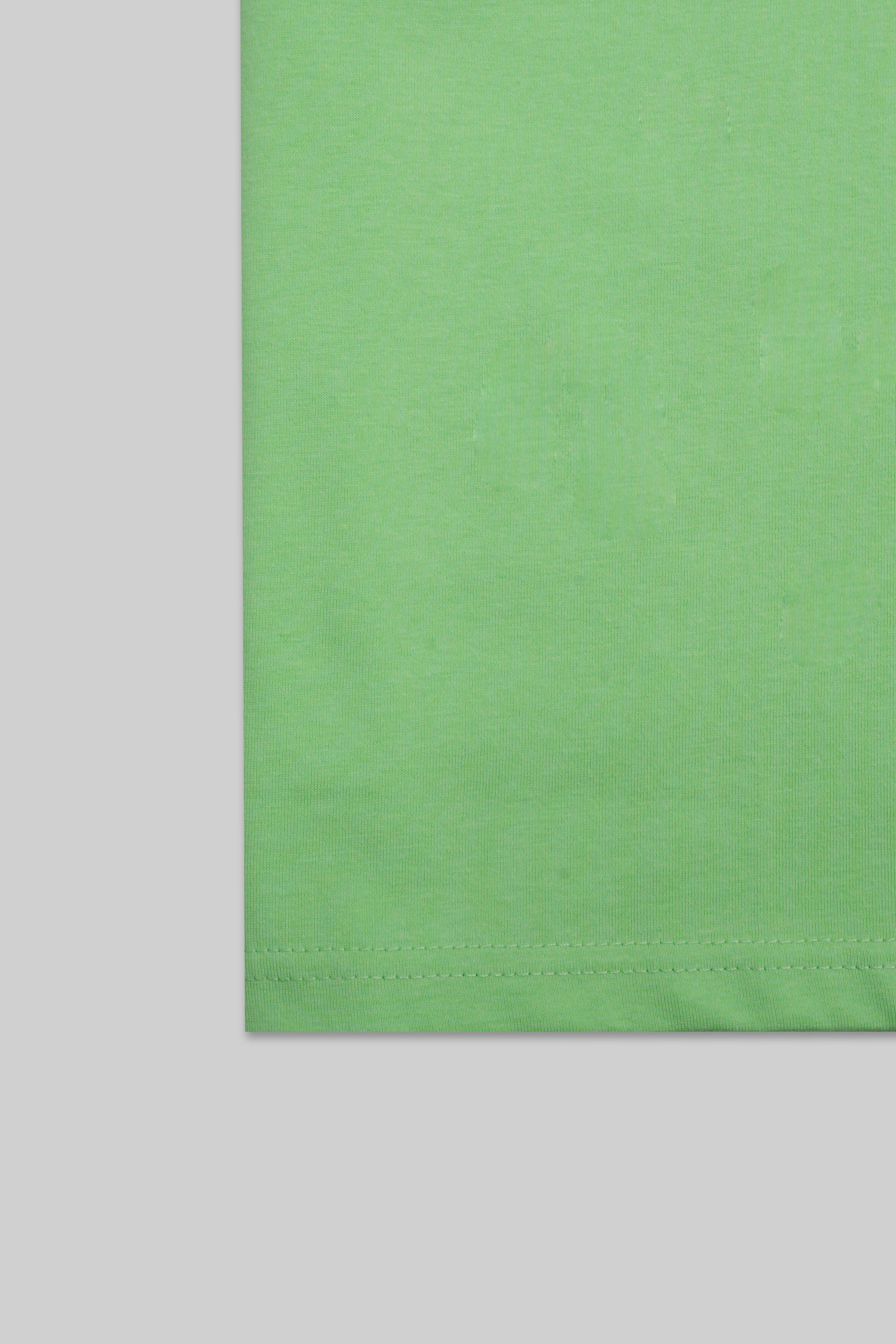 Round Neck Half Sleeves T-Shirt- Pistachio Green