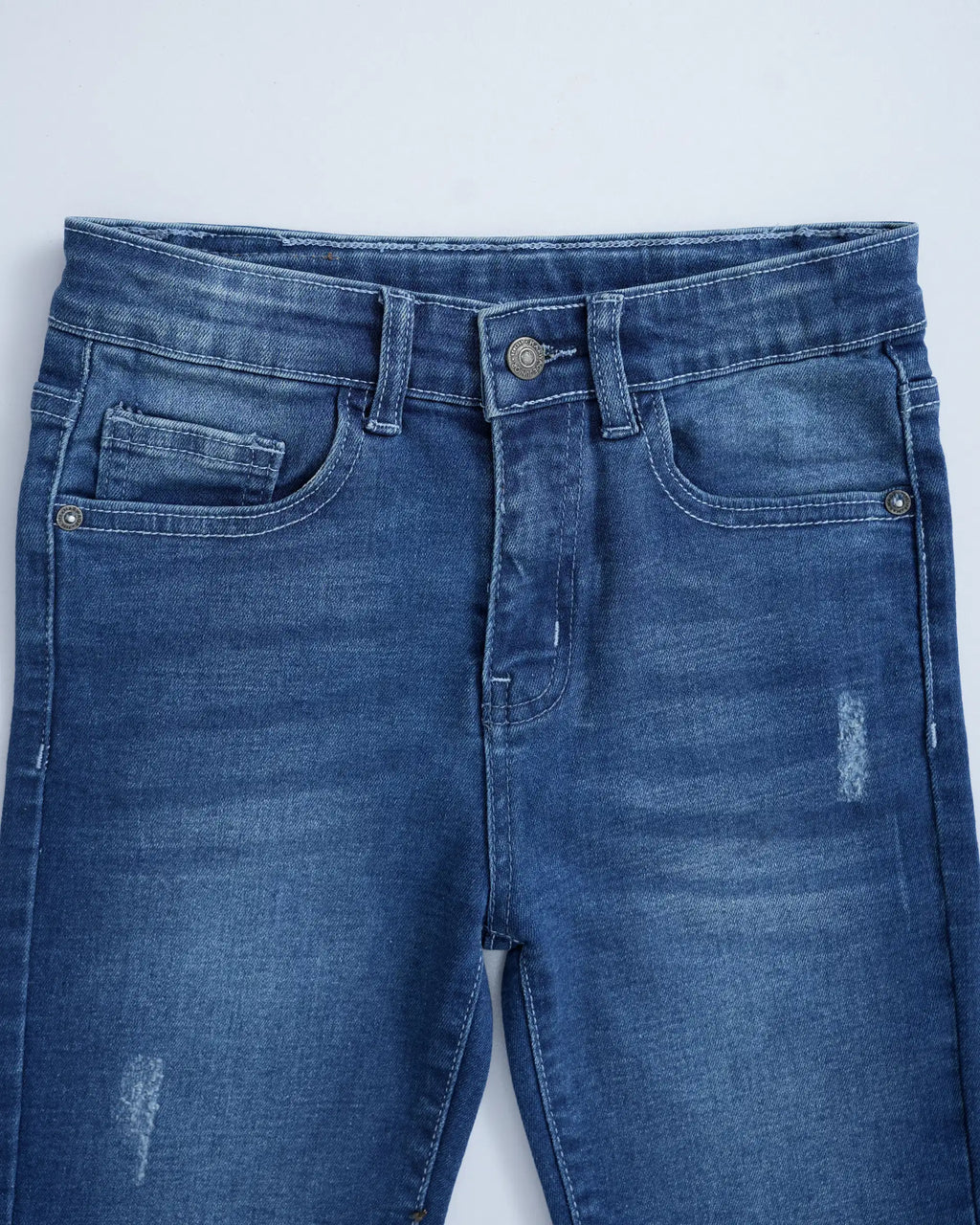 Close up of a summer denim shorts