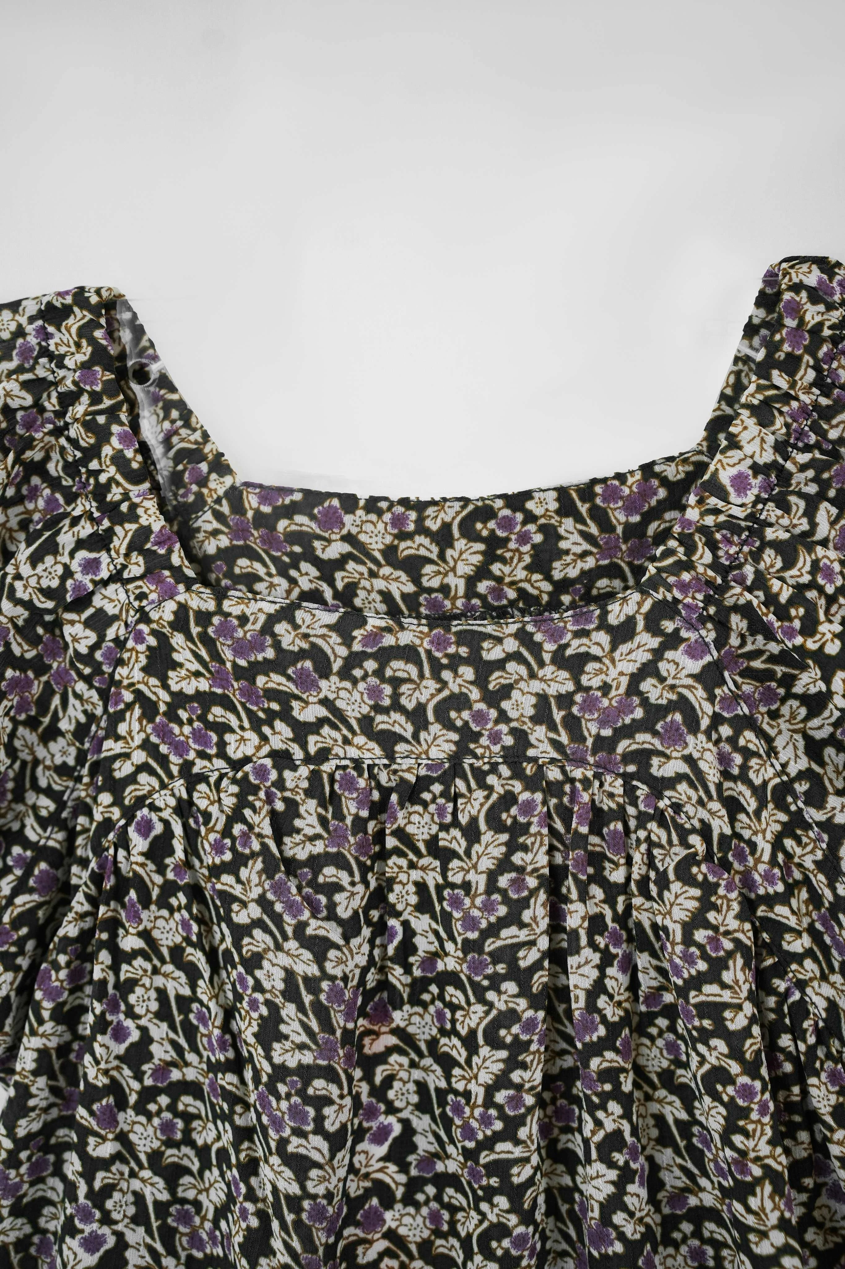 Close view of floral top