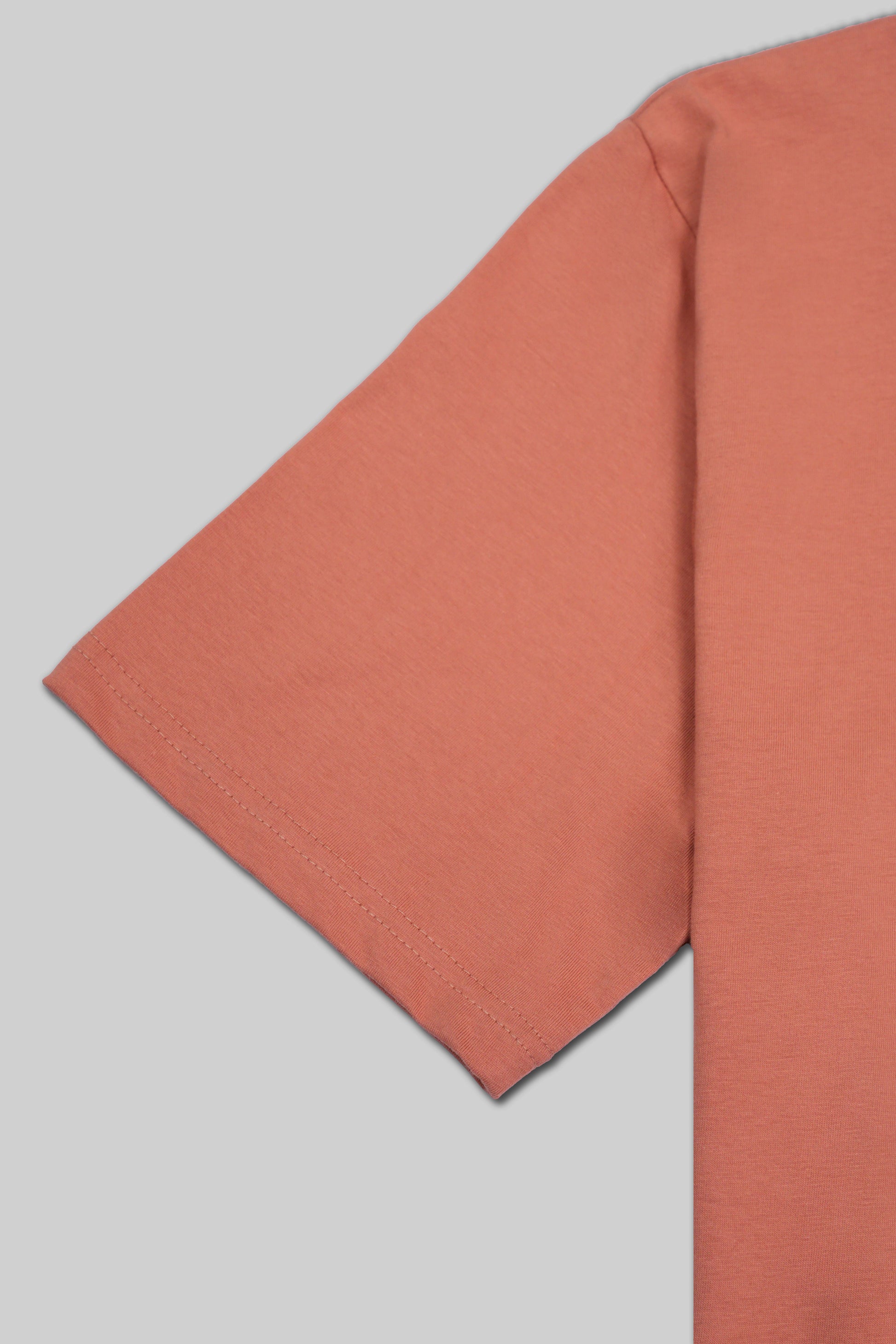 Round Neck Half Sleeves T-Shirt- Crabapple