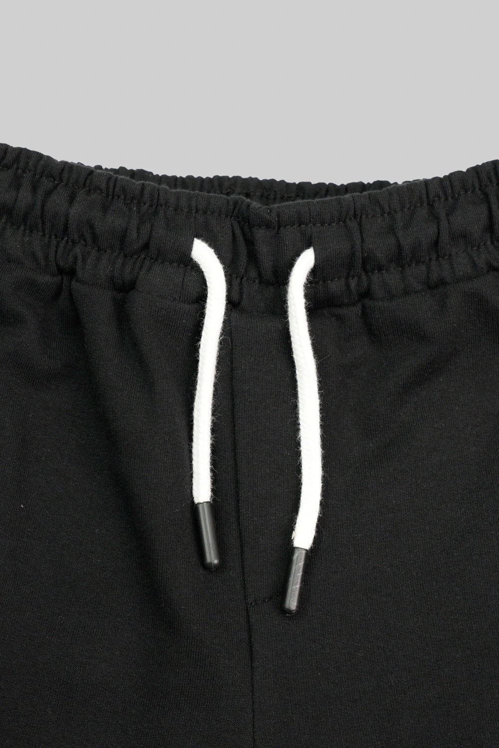 Little Kids Sleeveless Vest CO-ORD Set- Jet Black
