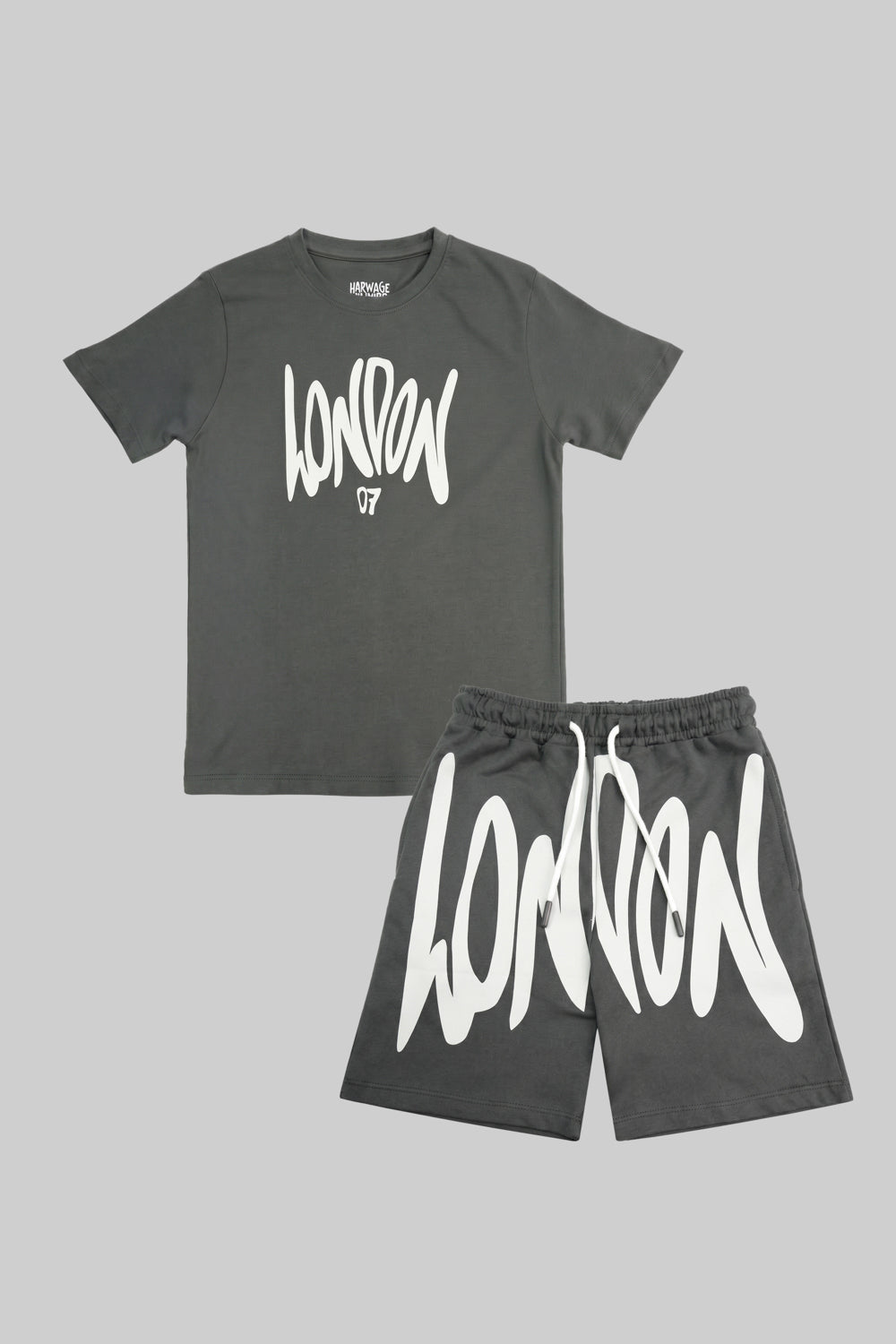 Little Kids Comfort CO-ORD Set- Charcoal Gray