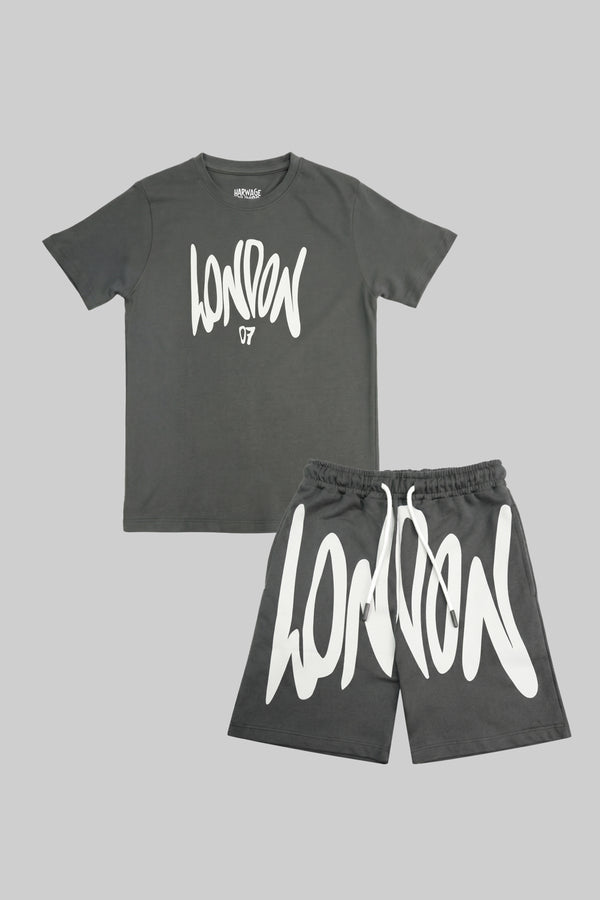 Junior Kids Comfort CO-ORD Set- Charcoal Gray