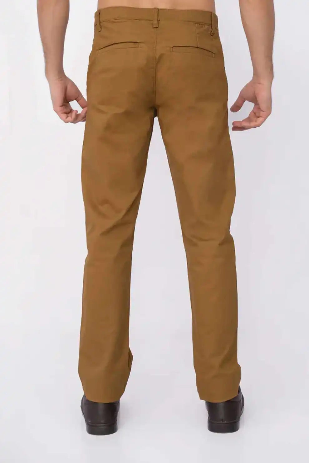 Comfort fit brown chino pants