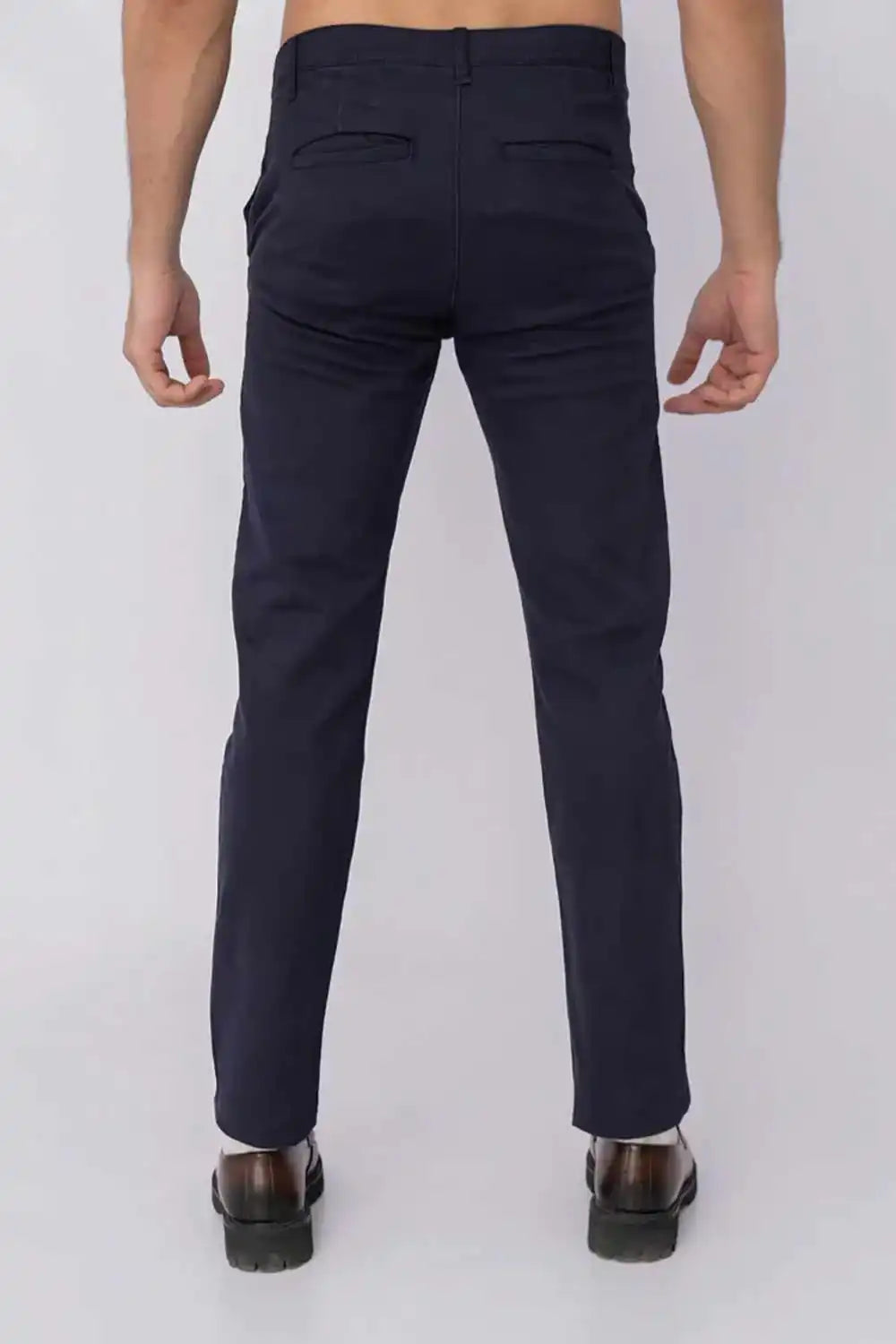 Comfort fit navy chino pants