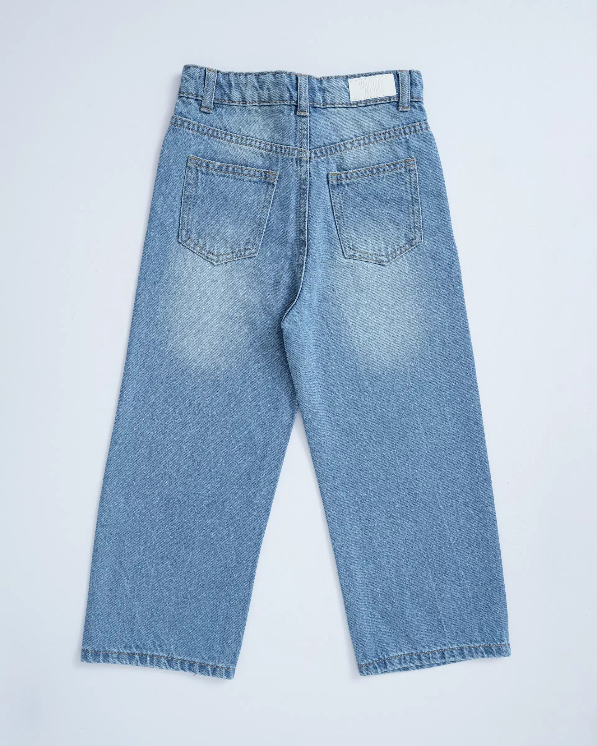 Comfortable Girl Flex Straight Mid Blue jeans for girls aged 6-14