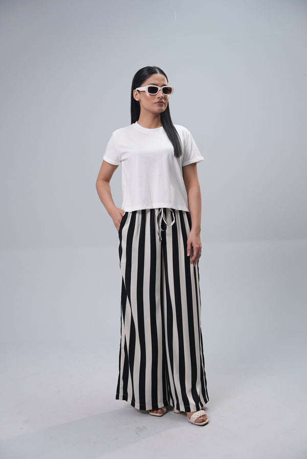 Women Elite Flow Trouser - Black & White