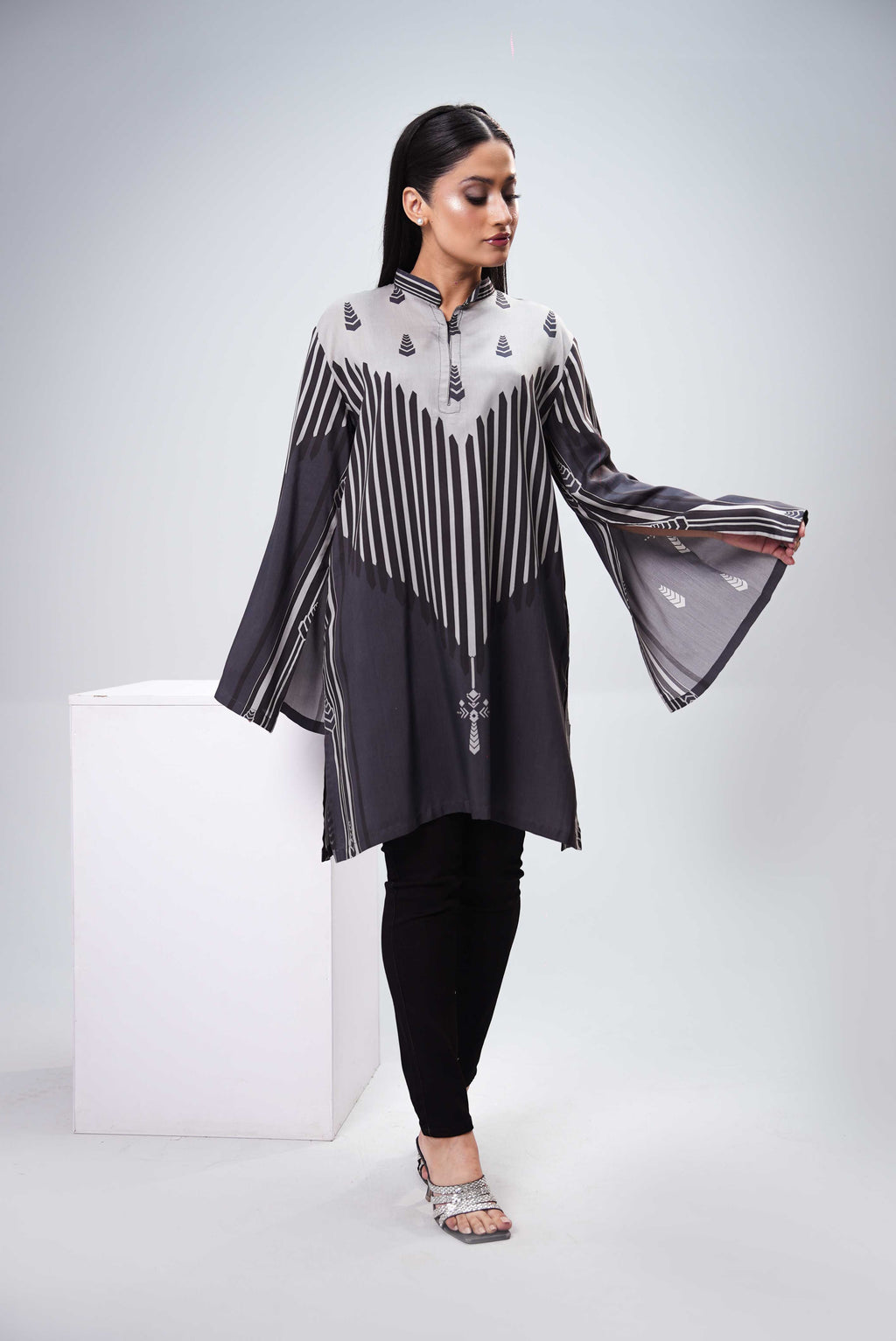 Women’s Classic Printed Silk Shirt