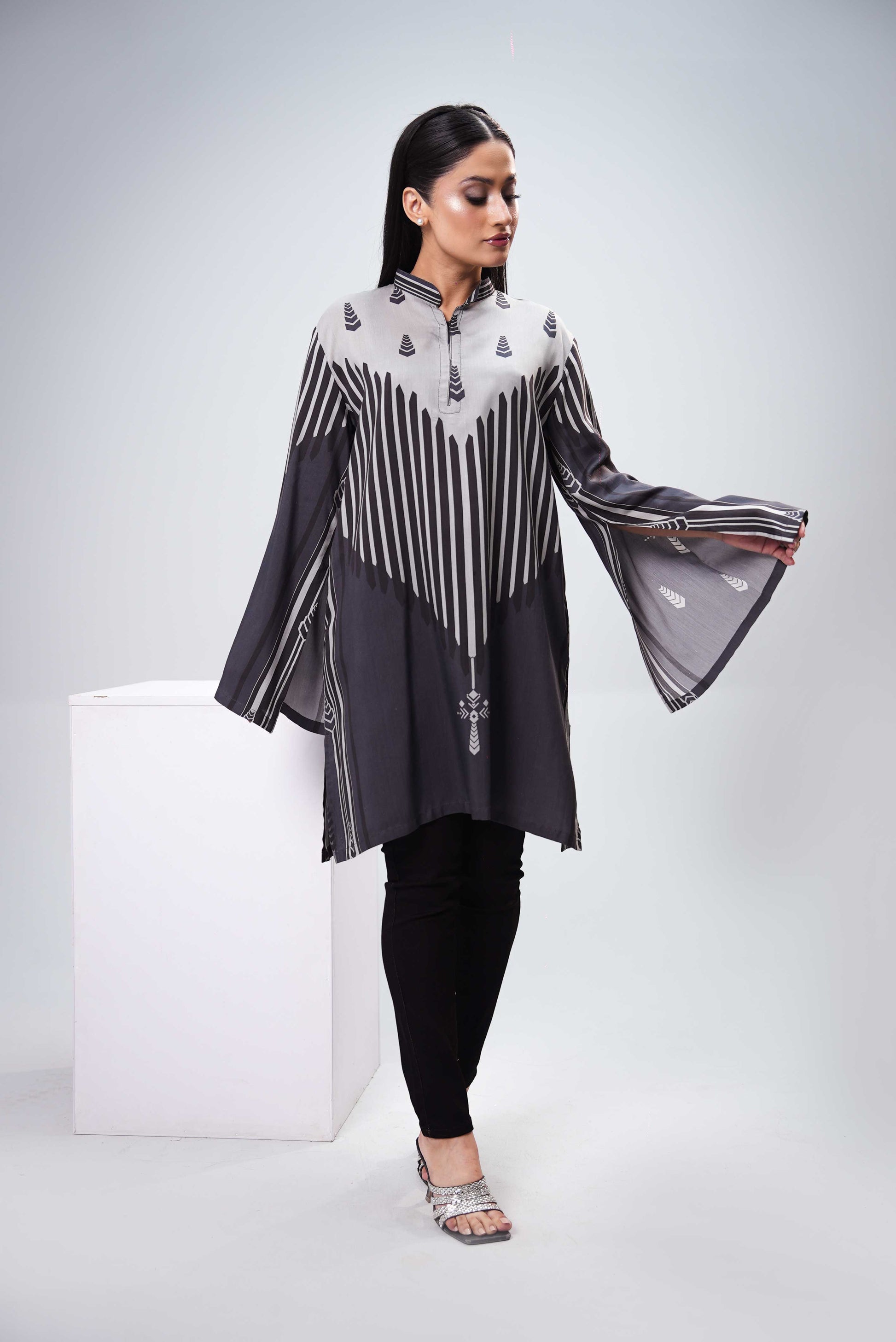 Women’s Classic Printed Silk Shirt