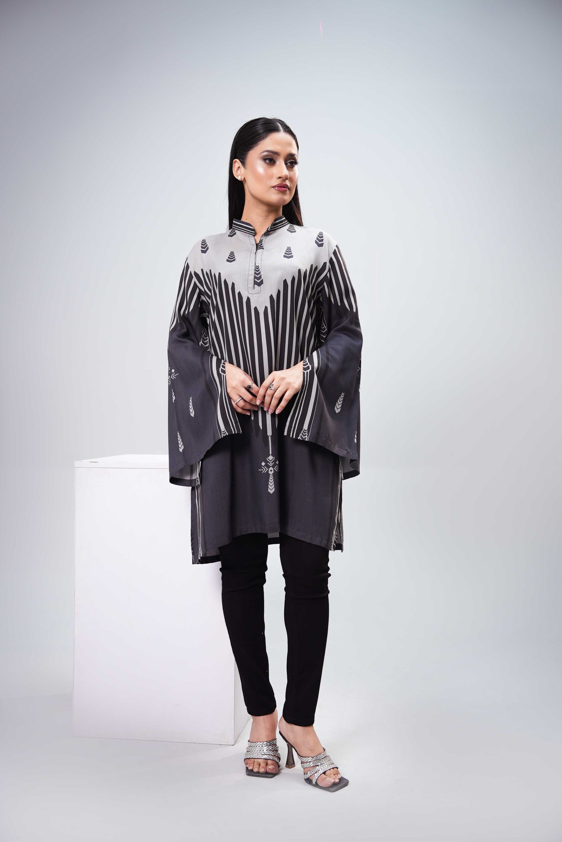 Women’s Classic Printed Silk Shirt