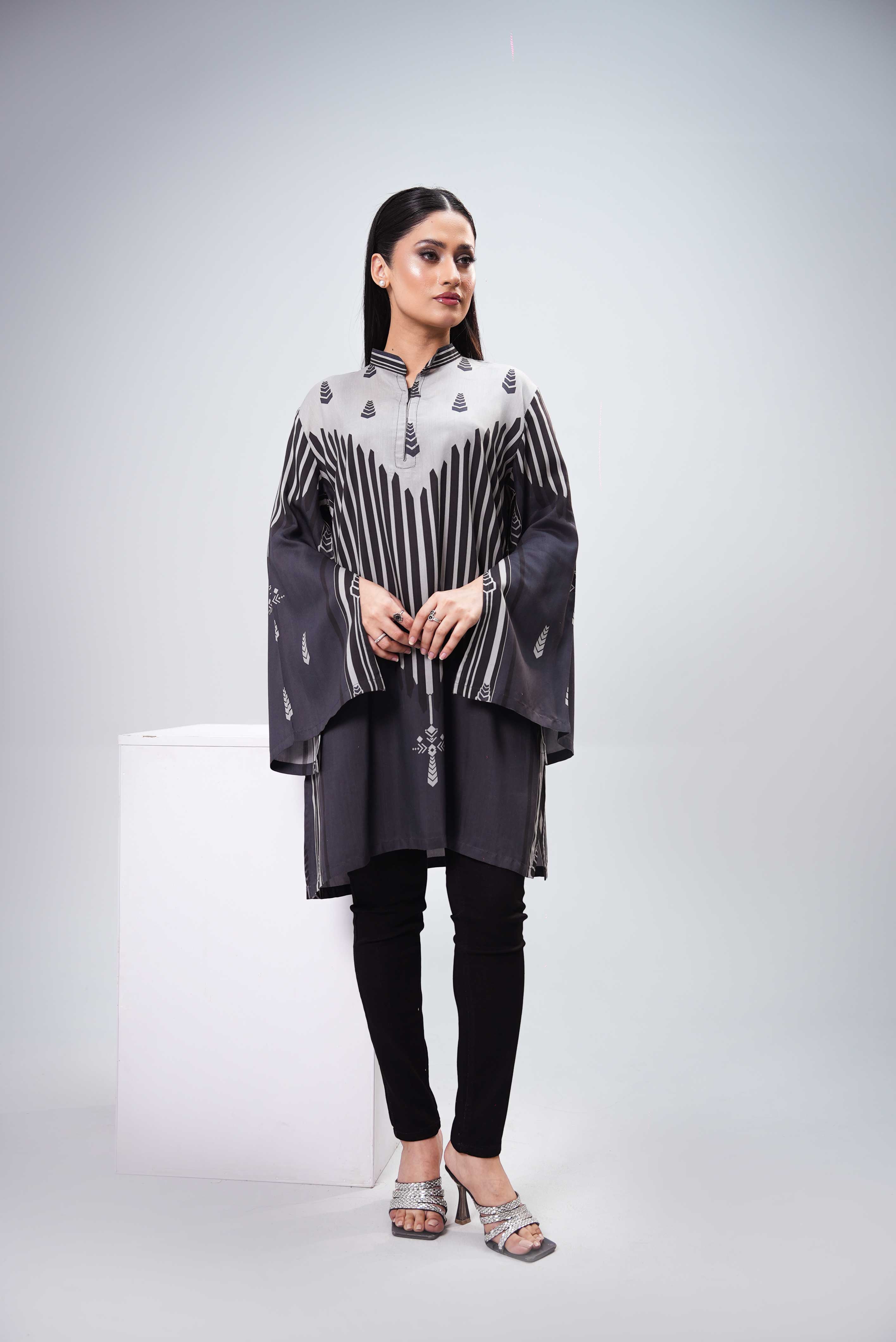 Women’s Classic Printed Silk Shirt