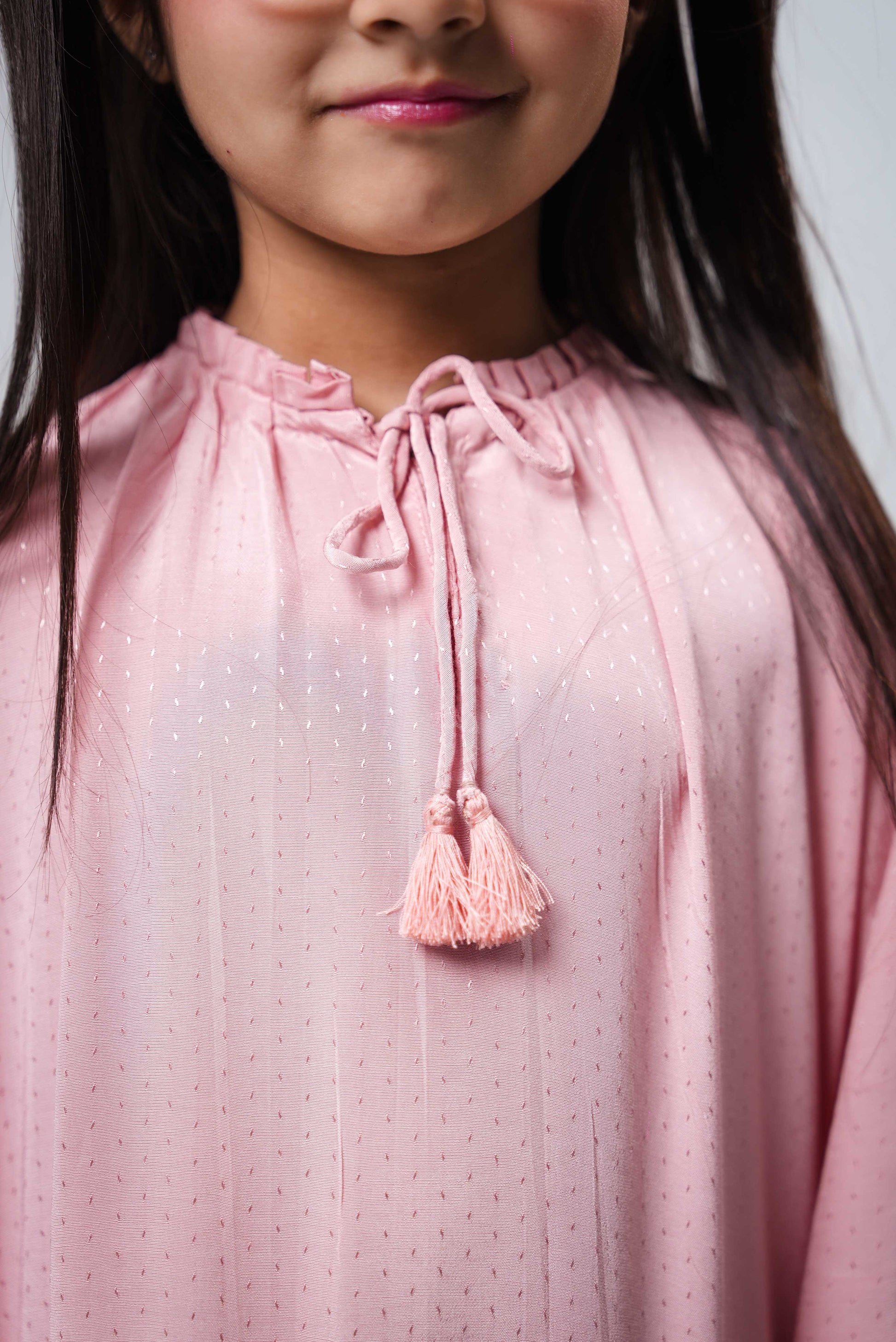 Little girls Frock - Coral Cloud