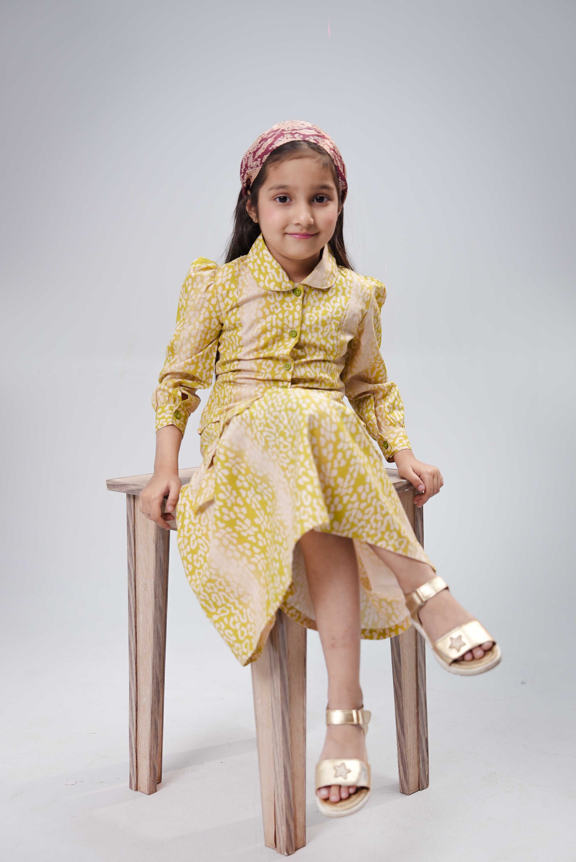 Little Girls Skirt & Shine Set – Dusty Yellow