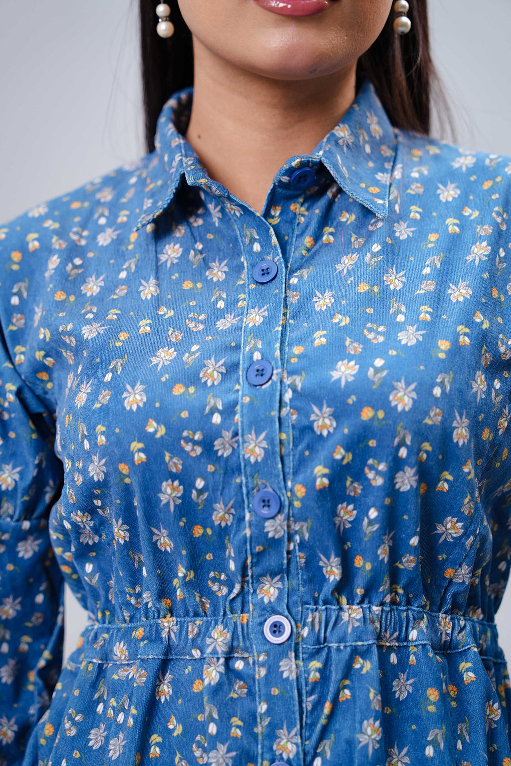 Women’s Mid-Length Corduroy Dress