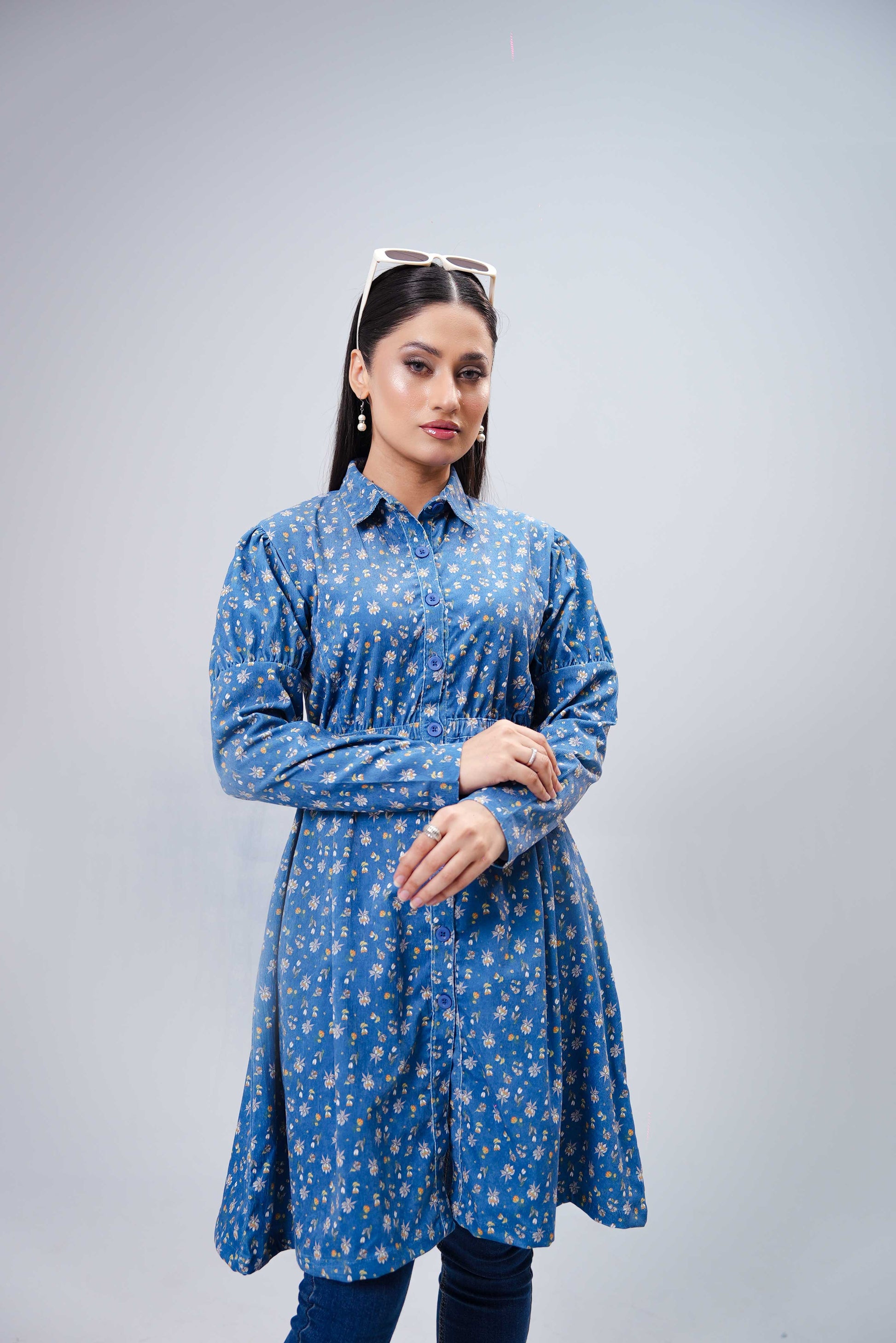 Women’s Mid-Length Corduroy Dress
