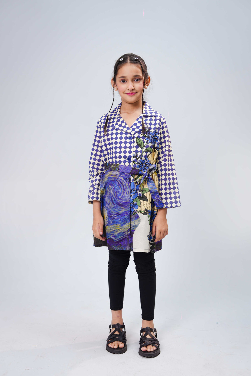 Junior Girls Frock Dress - Sky Blue