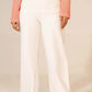 Women Wide Leg Jeans - White - Harwage