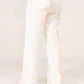 Women Wide Leg Jeans - White - Harwage