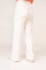 Women Wide Leg Jeans - White