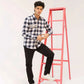 Men Casual Dress Shirt - Checkered - Harwage