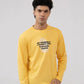 Men Full Sleeve T-Shirt - Yellow - Harwage
