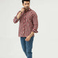 Men Casual Dress Shirt - Multi Checkered - Harwage