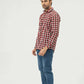 Men Casual Dress Shirt - Multi Checkered - Harwage